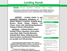 Tablet Screenshot of lendinghandsmi.org